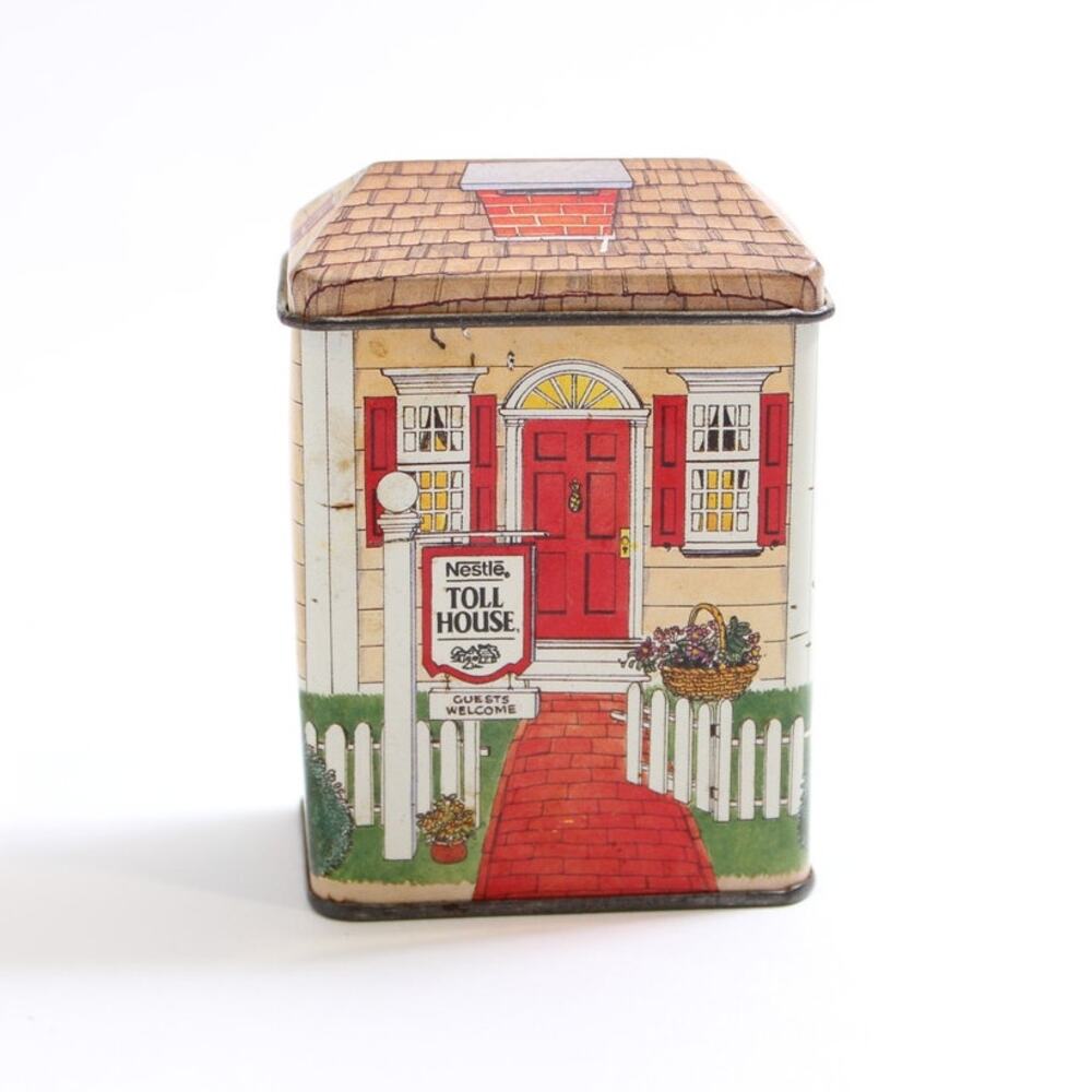 Nestle, Toll House, Tin, Box, Container, Kitchen, Decor, Vintage ~ 250407-WH 341